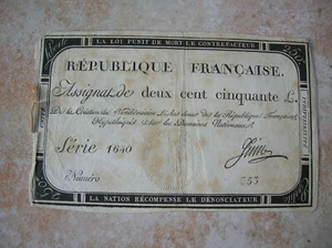 FRANCE ASSIGNAT BILLET DE 250 LIVRES (C567) - Foto 1 di 2