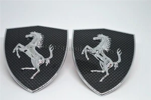 Ferrari 488 458 Italia California Carbon Fiber Fender Shield badge Emblem Kit - Bild 1 von 4