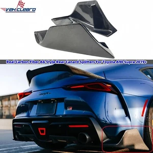 Real Carbon Fiber AG Style Rear Canard Splitters For Toyota A90 Supra 2019+ - Picture 1 of 9