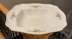 Rosenthal MOSS ROSE Ivory Sanssouci 9 5/8" Square Vegetable Bowl(s) - Picture 1 of 5