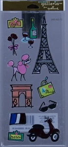 Hallmark Galleria Paris Torre Eiffel Scooter Álbum de Recortes Pegatinas NUEVO - Imagen 1 de 1