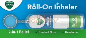 10 X Vicks Roll-On Inhalador 2-In-1 Alivio: para Dolor de Cabeza Y Taponada Nose - Imagen 1 de 7