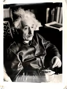 Lotte Jacobi Photo Albert Einstein in Leather Jacket Rare 19x25" Poster NOS 654 - Picture 1 of 3