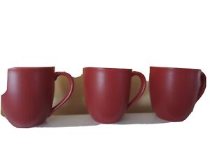 Noritake Colorwave Raspberry Mugs 4-3/4” red set of 3 #8045