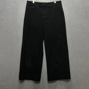 MADEWELL Emmett Wide Leg Crop Jeans Damen 30 schwarz Denim High Rise Hose 24" - Bild 1 von 7