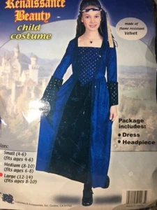 Renaissance Beauty Child Costume by RG Costumes * L 12 - 14 * NEW - Picture 1 of 6