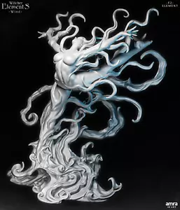 Witcher Elements - Wind 1/24 75mm Large scale resin model kit and base Amr - Foto 1 di 3