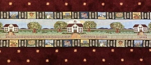 Tapestry Table Runner 12x72 Machine Washable Home Season Calendar Country Theme - Picture 1 of 10