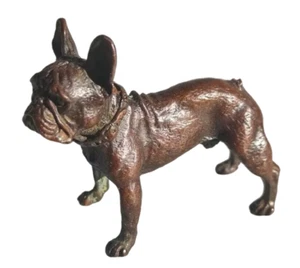 Bronze Chapus Dog brave statue Mini Shar Pei dogs Bulldog Wangcai Fortune Dog - Picture 1 of 9