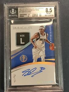 2017-18 Immaculate Collection Patch Tag Auto Seth Curry BGS 8.5  #1/1