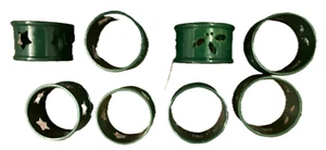 8 x green napkin rings, 4 holly design and 4 star design - Picture 1 of 1