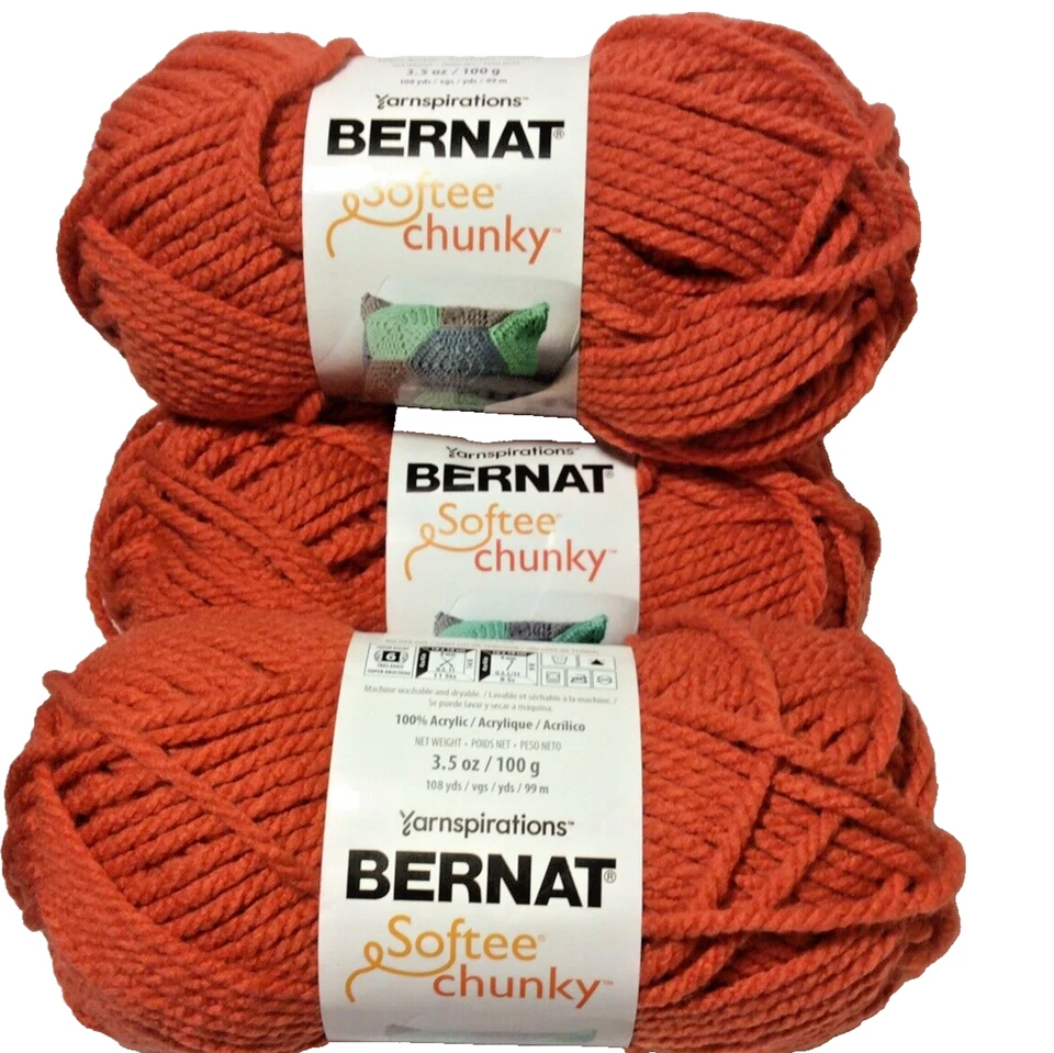 Bernat Softee Chunky Yarn color “Pumpkin” 3 Pack - Image 1 of 1