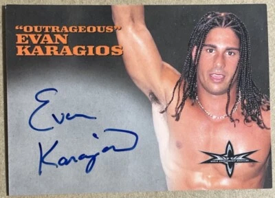 1999 Topps WCW/nWo Outrageous Evan Karagias(Karagios) Autographed Card Very RARE - Image 1 of 4