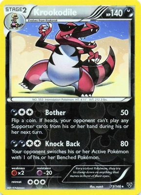 Krookodile 71/146 - REVERSE HOLO - XY Base Set - LP - Image 1 of 2