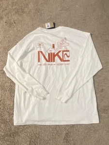 Camiseta Nike Para Hombre 2XL Blanca Manga Larga Air Inc Nubes Gráfica Move To Zero - Imagen 1 de 8