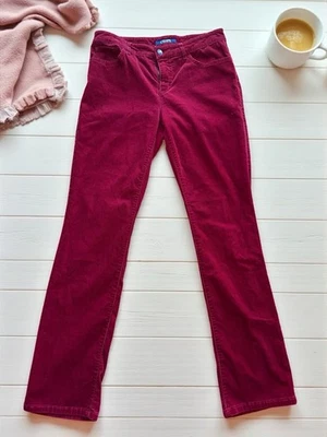 Pantalones de pana Chaps para mujer rojo sensación de terciopelo talla 6 estilo Preppy Y2K Foto 1 de 4