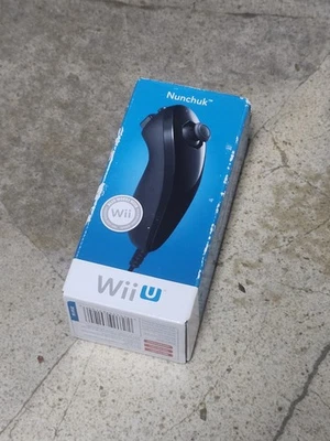 Official Authentic Nintendo Wii U Nunchuk Controller Black Edition - Image 1 of 4