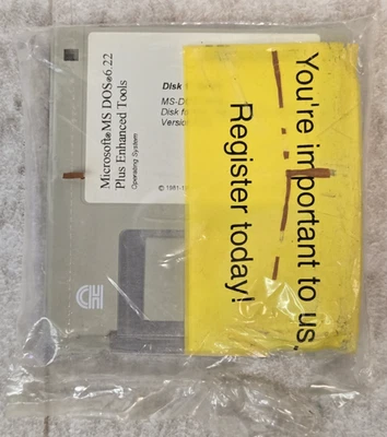 Microsoft MS-DOS 6.22 1994 più strumenti avanzati dischi originali 3,5" - Immagine 1 di 4