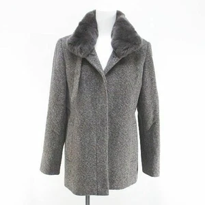 Ray Stage Lay Jacket Wrex Fur Flib 9AR Gray Button Pocket Angora Wool Used 1f13c - Picture 1 of 6