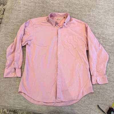 Camisa de vestir Peter Millar rosa Oxford con botones manga larga XL Foto 1 de 4