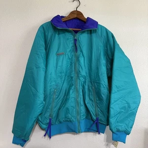Vintage Columbia Reversible Puffer Jacket Mens Large Green Purple Ski Winter - Bild 1 von 9