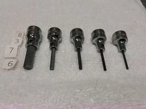 5 piezas unidad S-K 3/8" 8 mm - 4 mm - 3 mm - 2,5 mm - 2 mm HEX SOCKET MÉTRICO EE. UU. 🇺🇸 - Imagen 1 de 9