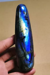 Roher NATÜRLICHER Regenbogen Blau Labradorit Stein QUARZKRISTALL Massagestab Heilung - Bild 1 von 12
