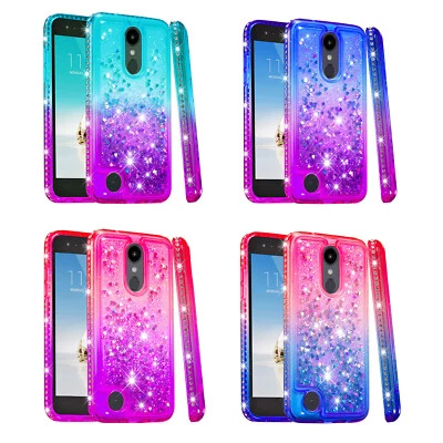 Capa luxuosa dinâmica areia movediça glitter líquido para LG AR 12/Risio 3/Aristo3/2 Plus - Imagem 1 de 4
