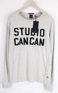 SCOTCH & SODA Men Sweatshirt ~L Grey Logo Pullover Long Sleeve - Picture 1 of 7