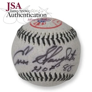 ENOS SLAUGHTER SIGNED BALL YANKEES LOGO BASEBALL - JSA CERTIFIED AUTOGRAPH - Picture 1 of 6