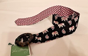 NWT Vera Bradley Reversible Belt Pink Elephants 44" Retired Pattern - Picture 1 of 1