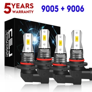 White LED Headlights Bulbs Hi/Lo Lights For Dodge Charger Sedan 4-Door 2006-2010 - Imagen 1 de 13