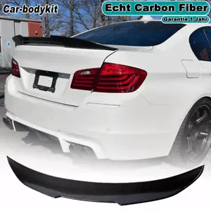 Carbon Heckspoiler Spoiler Flügel Lippe Passt für BMW 5er F10 F18 520i M5 10-16 - Picture 1 of 13