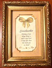 Gold Framed Grandmother Picture Love Message 8 inches x 6 inches