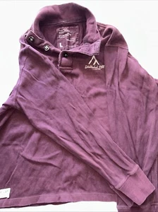 Mens Colorado Long Sleeve Quarter Button Brown Pullover Jumper Size L - Picture 1 of 6