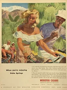 1946 Vintage Webster Zigarren Print Anzeige. Wenn Sie Palm Springs genießen - Bild 1 von 1