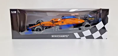 MODELLINO AUTO 1:18 F1 MINICHAMPS MCLAREN MCL35M RICCIARDO WINNER GP ITALIA 2021 - Immagine 1 di 4