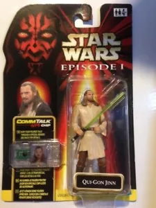 QUI GON JINN star wars EPISODE 1 (Comm Talk Chip) RED CARD - Picture 1 of 1