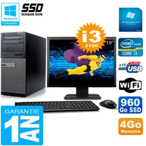 PC tour DELL 7010 Bildschirm 19 " Core I3-2120 RAM 4Go Scheibe 960 GB SSD Wifi - Bild 1 von 1