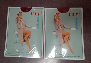 1970s Lily Pantyhose Red New in Package (2 packages) - Picture 1 of 4