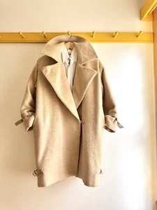 Vintage 80er 90er CLAUDE MONTANTA Paris for Lapine Mohair Wolle Erbse Mantel Jacke M - Bild 1 von 8