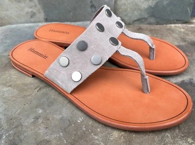 Sandalias Hammitt “Max Stardust” (8) nuevas sin caja correas gris gamuza planas tachonadas Foto 1 de 4