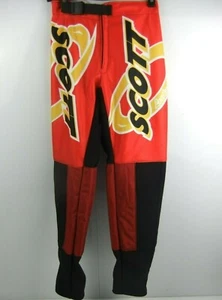 New Scott Leathers Sm 28" Trials Pants Trousers Classic Red Gasgas Beta TY YOUTH - Picture 1 of 3