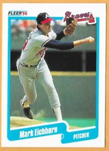 MARK EICHHORN ATLANTA BRAVES #580 - FLEER CASI NUEVO - MONTADO 1990 - Imagen 1 de 2