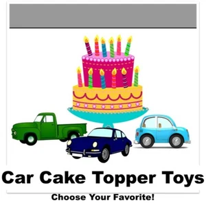Plastic Car Cake Topper Toys: VW Bugs, Sports Car, Pick-ups-Choose! - Picture 1 of 14
