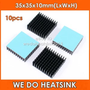 10 sztuk 35x35x10mm IC CPU CHIP radiator radiator z samoprzylepną taśmą dwustronną - Zdjęcie 1 z 6