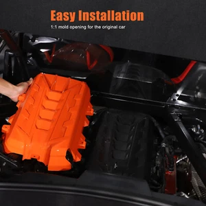 ABS Orange Car Engine Panel Cover Protection Cover For Corvette C8 Z51 2020-2024 - Foto 1 di 12