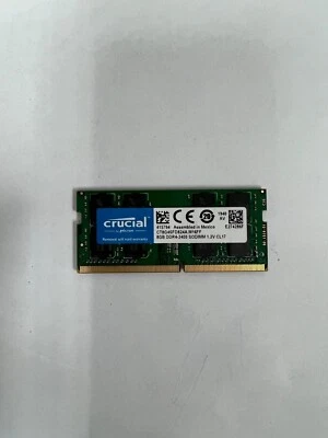 Crucial 8GB DDR4 2400MHz SODIMM PC4-19200 1.2V 1Rx8 Laptop Memory CT8G4SFD824A - Image 1 of 2