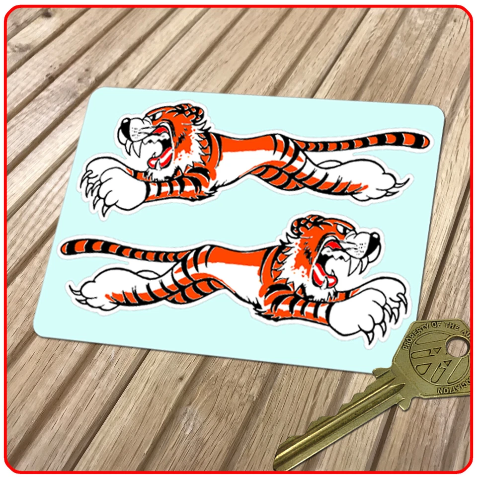TRIUMPH LEAPING TIGER SUNBEAM 100mm car bike Stickers Vinyl - Image 1 of 1