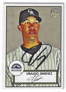 UBALDO JIMENEZ COLORADO ROCKIES SIGNED CARD BALTIMORE ORIOLES CLEVELAND INDIANS - Picture 1 of 1